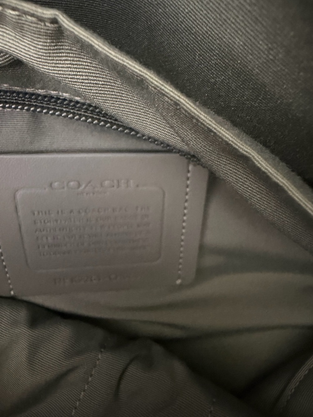 Coach Beige Signature Canvas Tote with Light Blue Trim - Picture 10 of 16